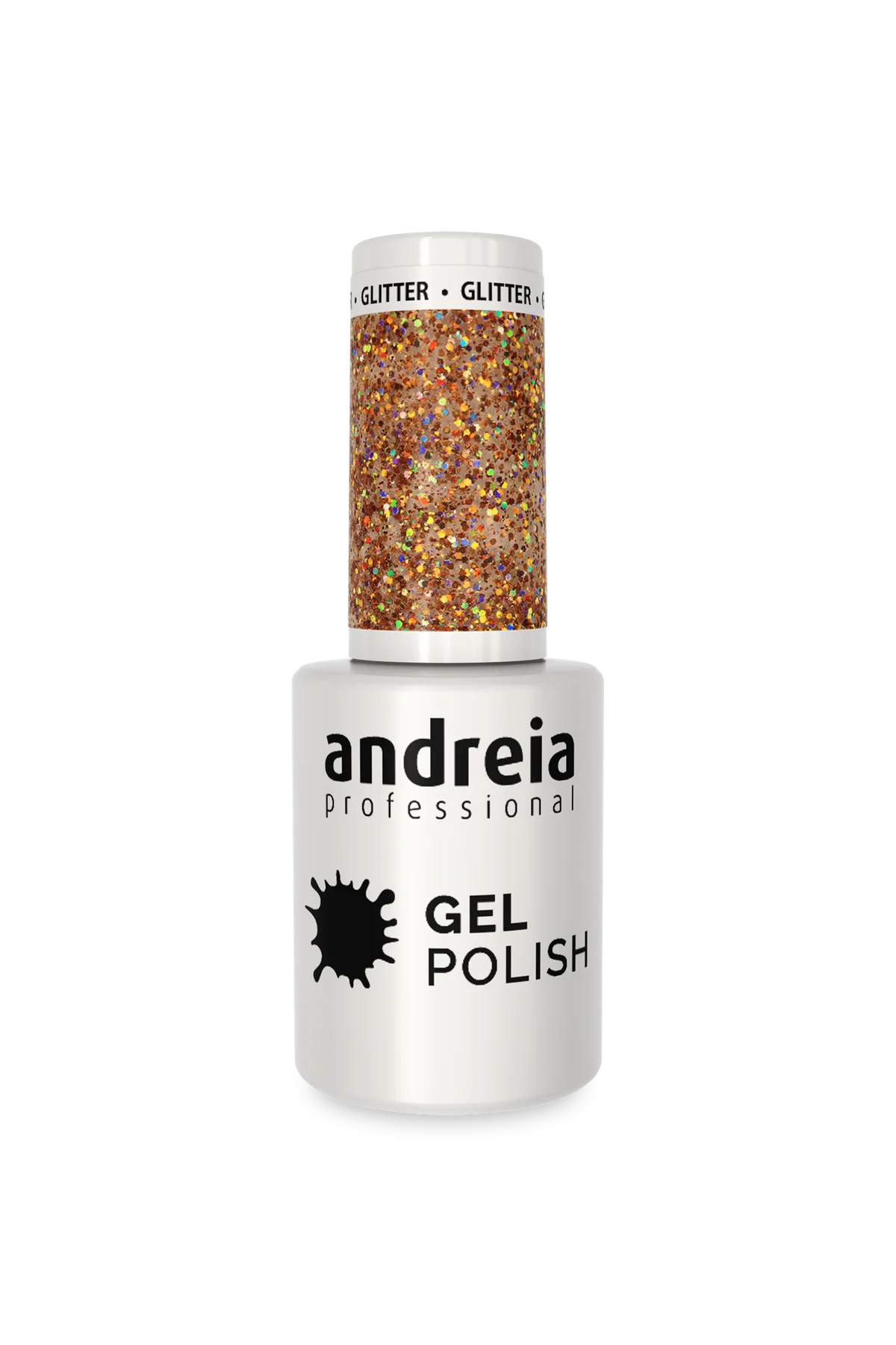 Gel Semipermanente para Unhas 260 Glitter Dourado - 10,5ml - Andreia Professional
