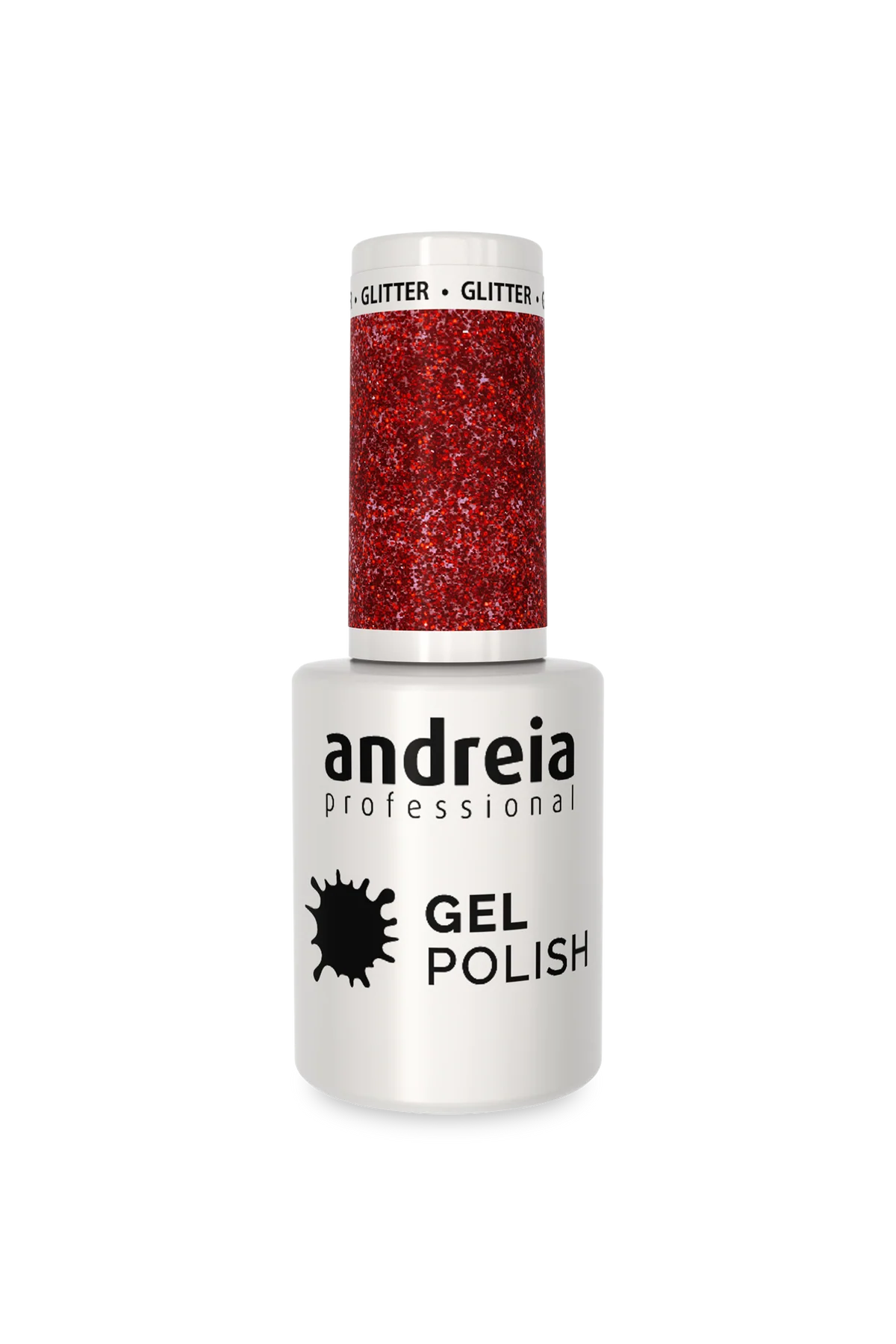 Gel Semipermanente para Unhas 261 Glitter Vermelho - 10,5ml - Andreia Professional