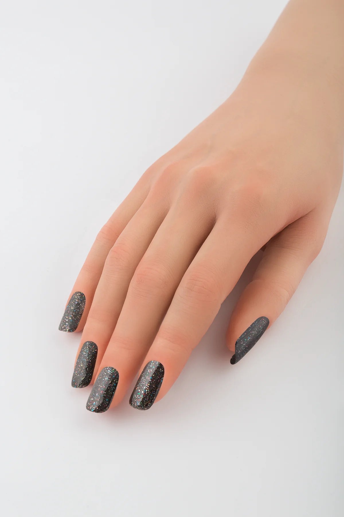 Gel Semipermanente 244 Preto com Glitter Multicolorido - 10,5ml - Andreia Professional
