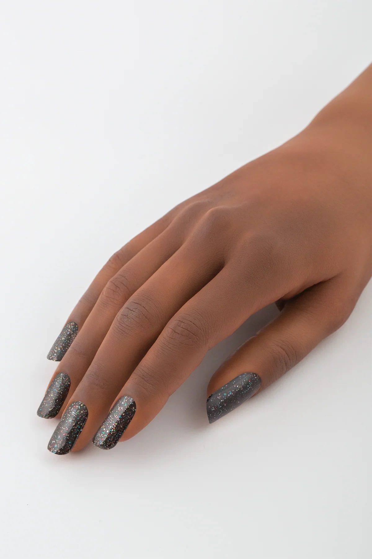 Gel Semipermanente 244 Preto com Glitter Multicolorido - 10,5ml - Andreia Professional