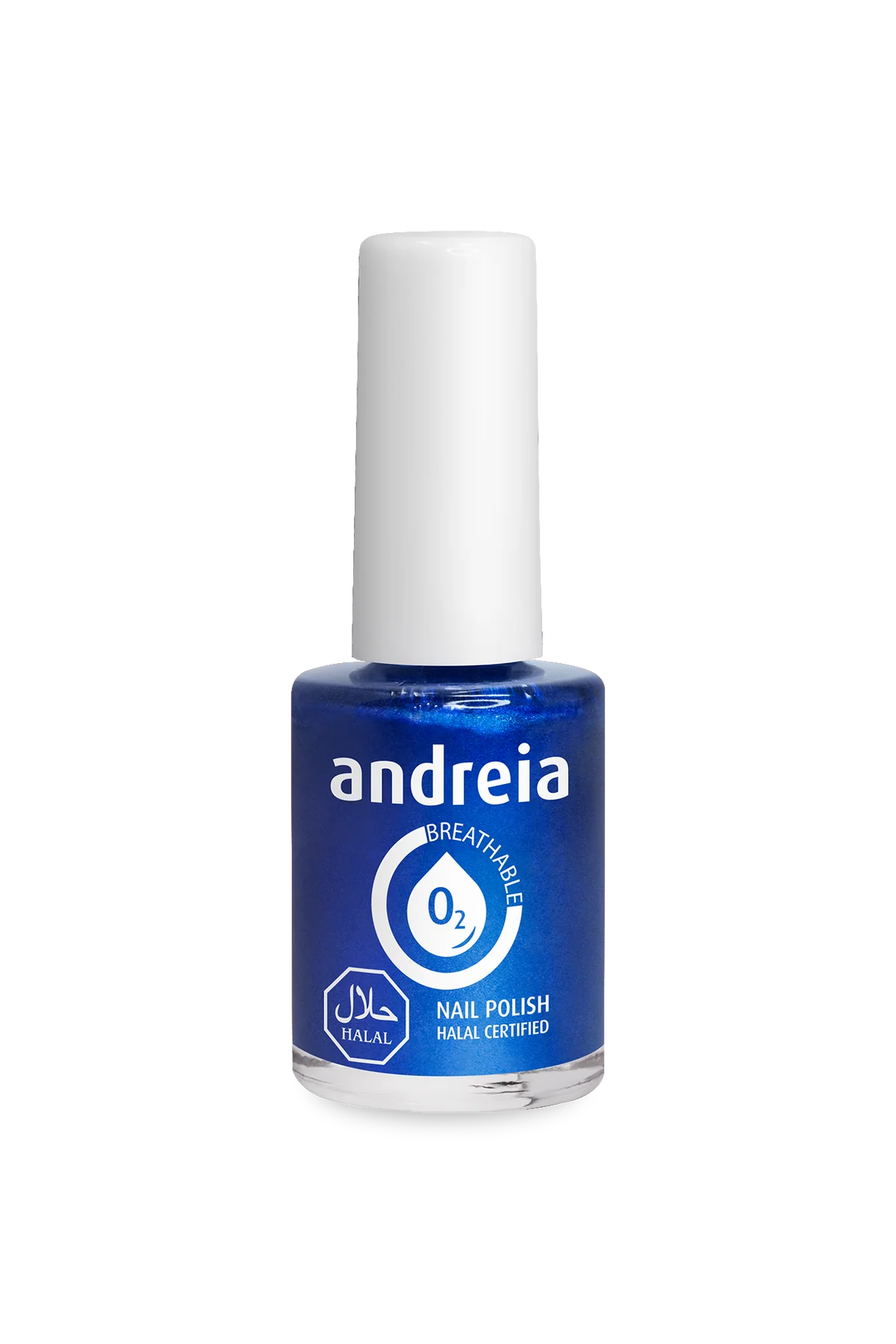 Halal Breathable Nail Polish B13 Bleu métallisé - 10,5ml - Andreia Professional