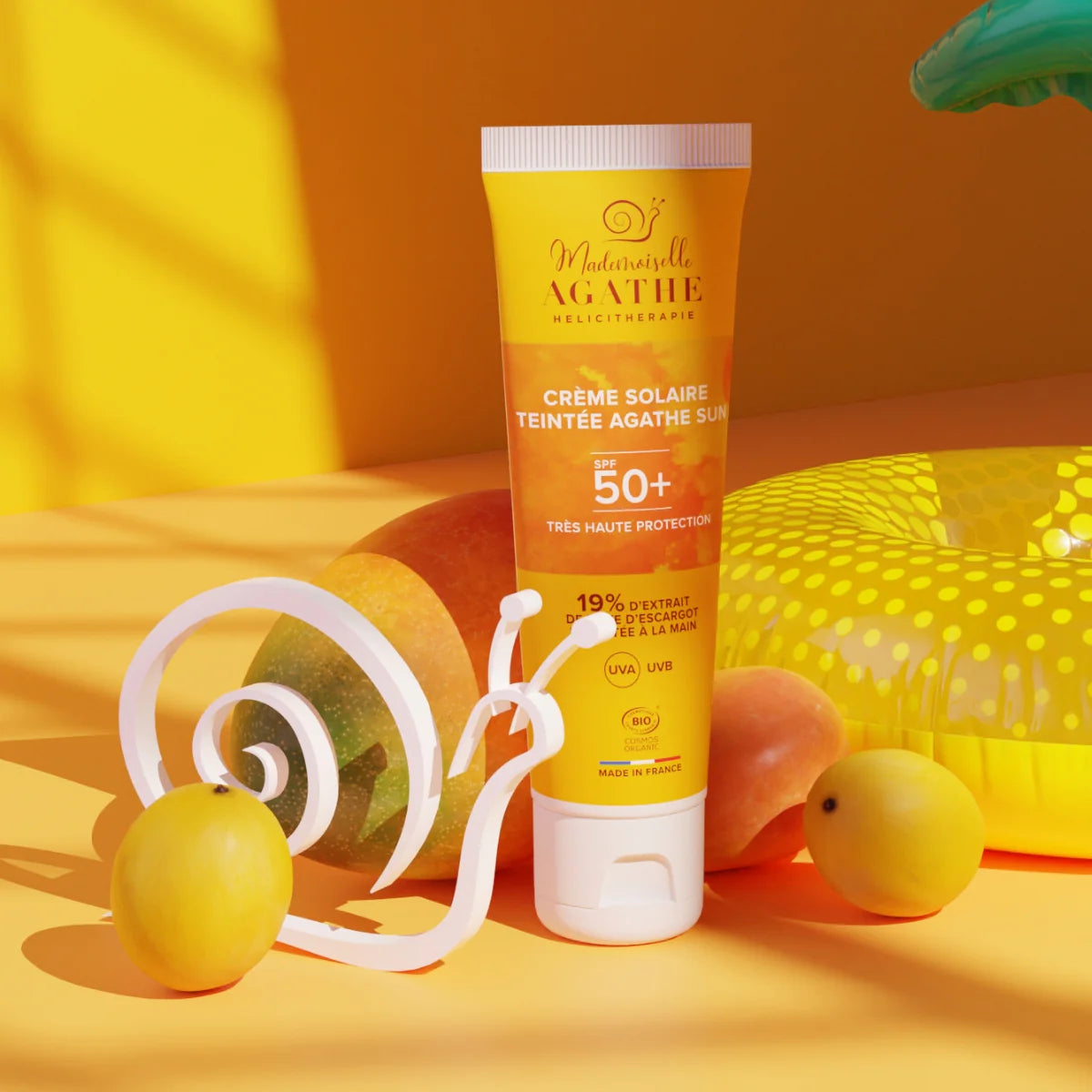 Crème Solaire Certifiée Bio - Teintée SPF50+ | Mademoiselle Agathe