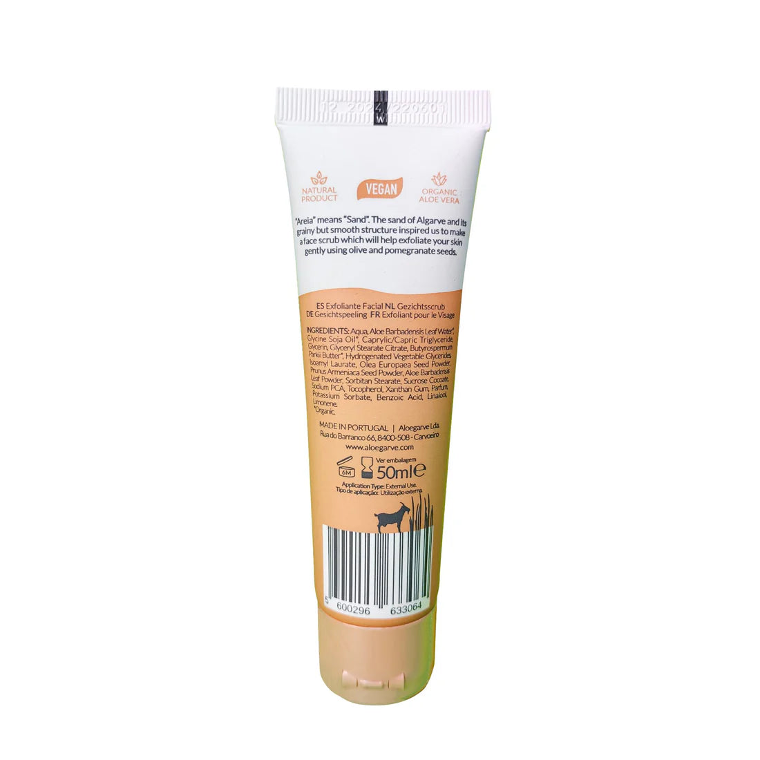 Microesfoliante Facial Rejuvenescedor Aloe Vera "Areia" - Aloegarve 50ml