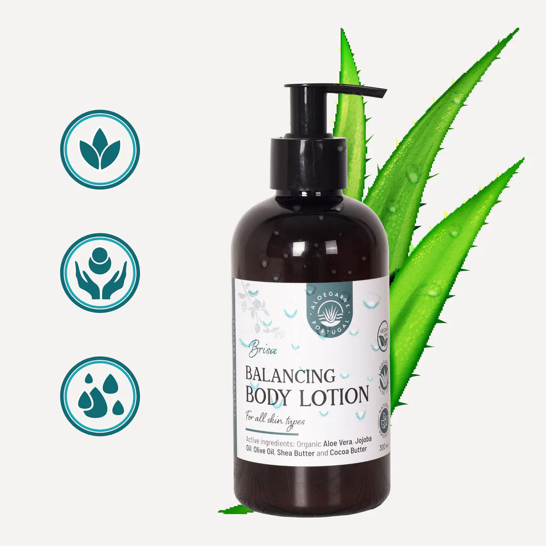Loção Corporal Equilibrante Aloe Vera 'Brisa' 300 ml - Aloegarve