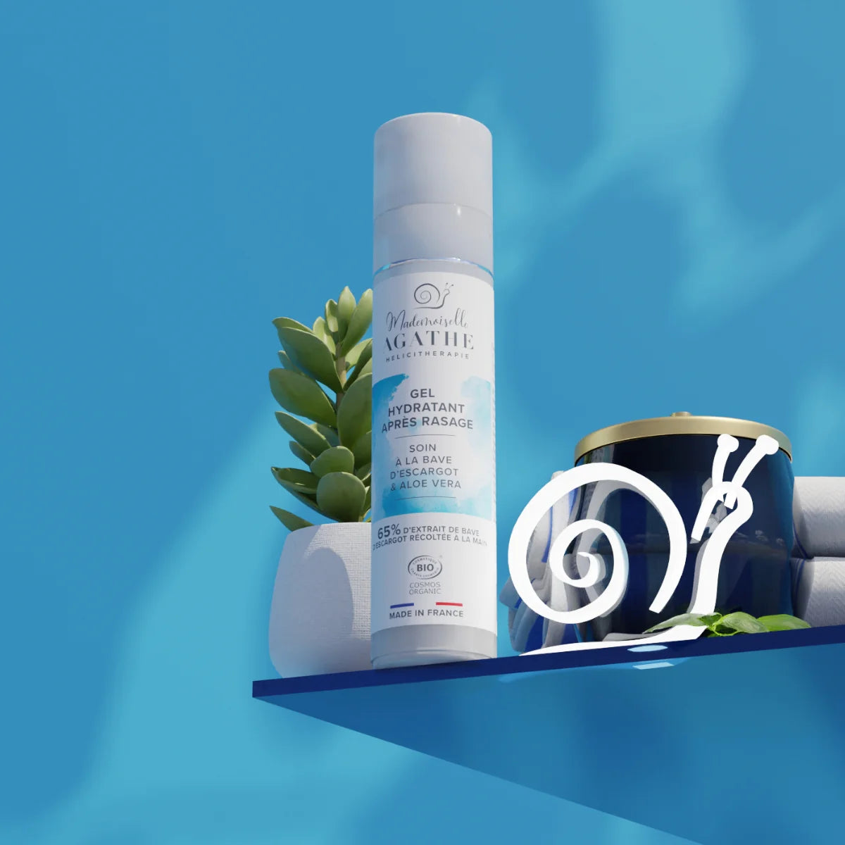 Gel pós-barba orgânico certificado - Hidratante e calmante | Mademoiselle Agathe