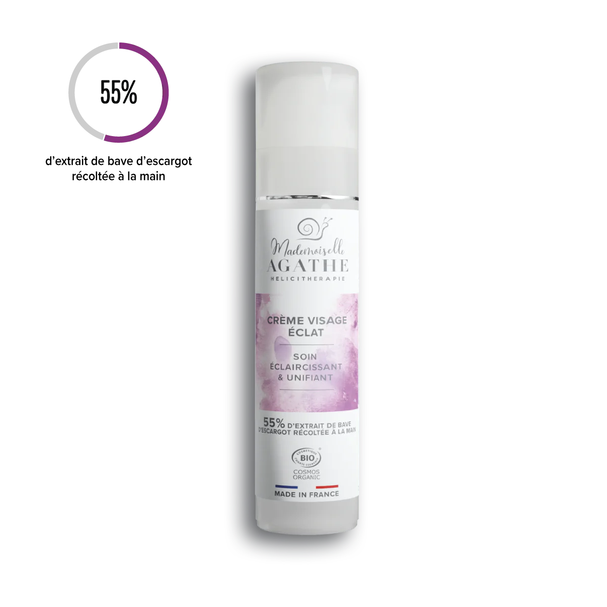 Creme Radiante Orgânico Certificado - Iluminador e Uniformizador | Mademoiselle Agathe