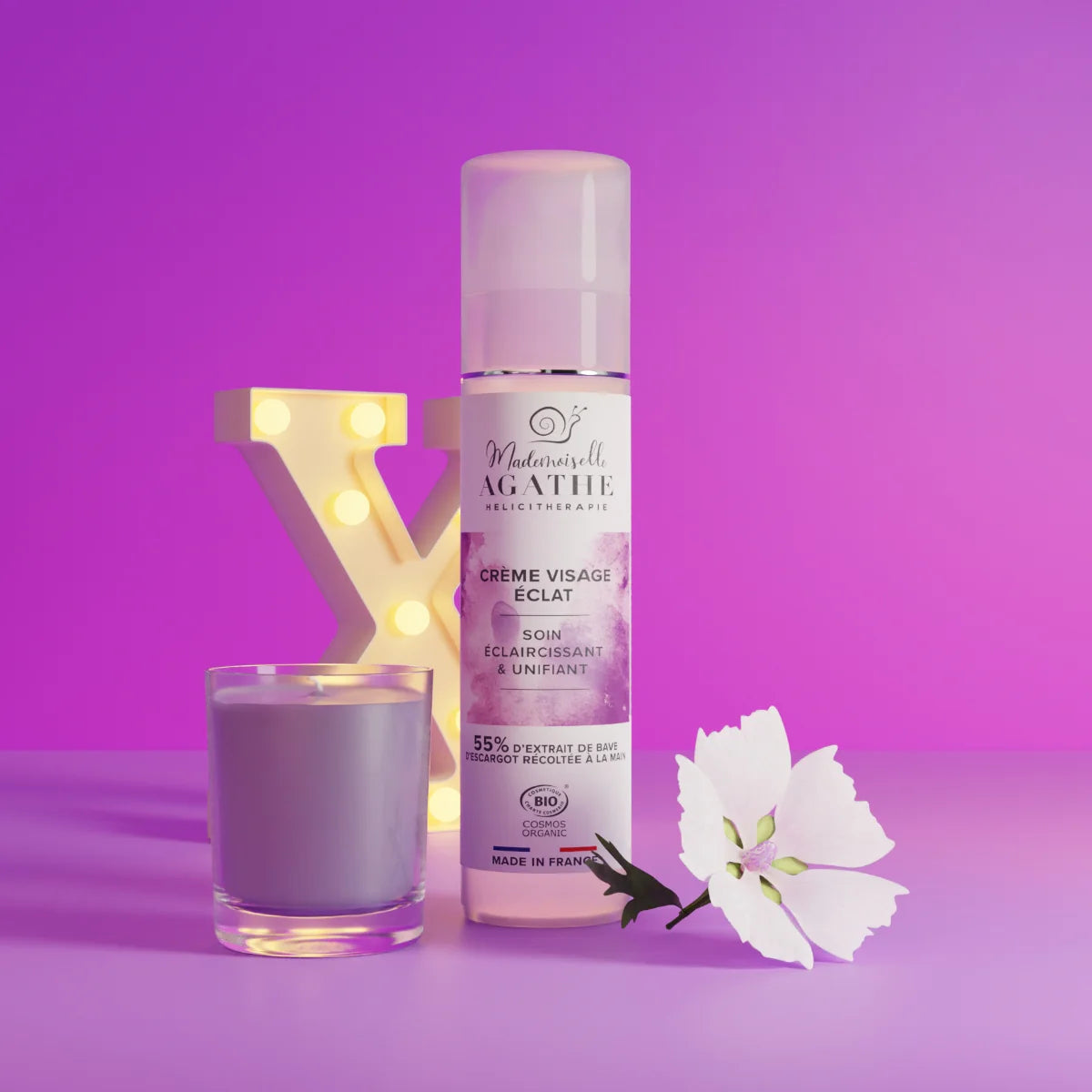 Creme Radiante Orgânico Certificado - Iluminador e Uniformizador | Mademoiselle Agathe
