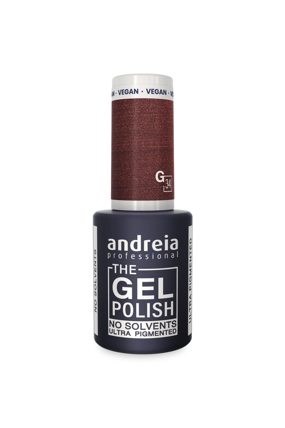 The Gel Polish - Solvent Free Gel G34 Marron Métallisé - 10,5ml - Andreia Professional