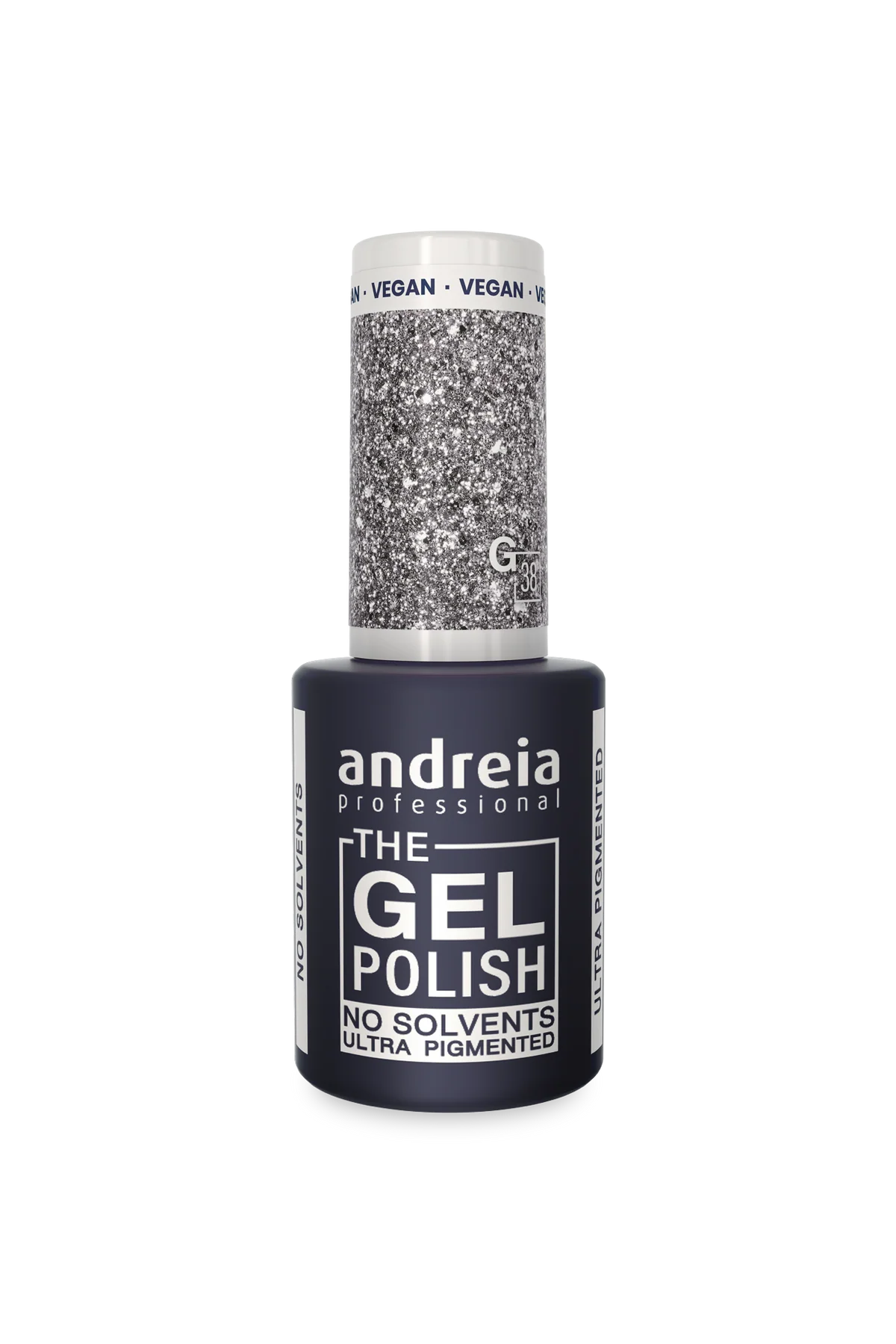 The Gel Polish - Solvent Free Gel G38 Glitter Argenté - 10,5ml - Andreia Professional