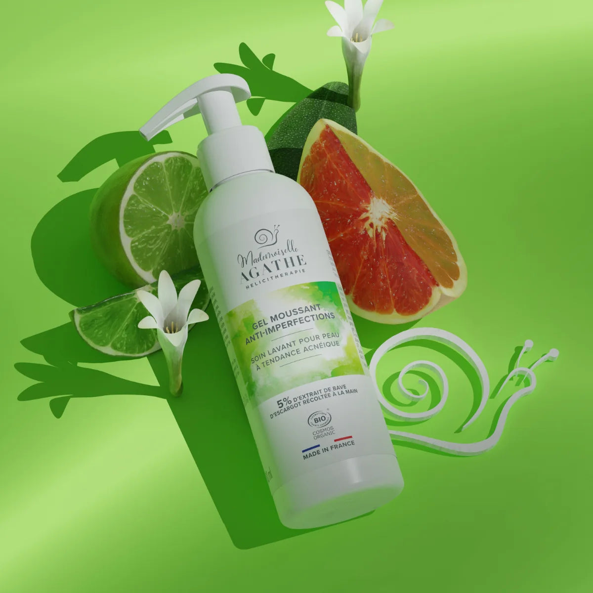 Gel Moussant Certifié Bio - Lavant & Purifiant | Mademoiselle Agathe