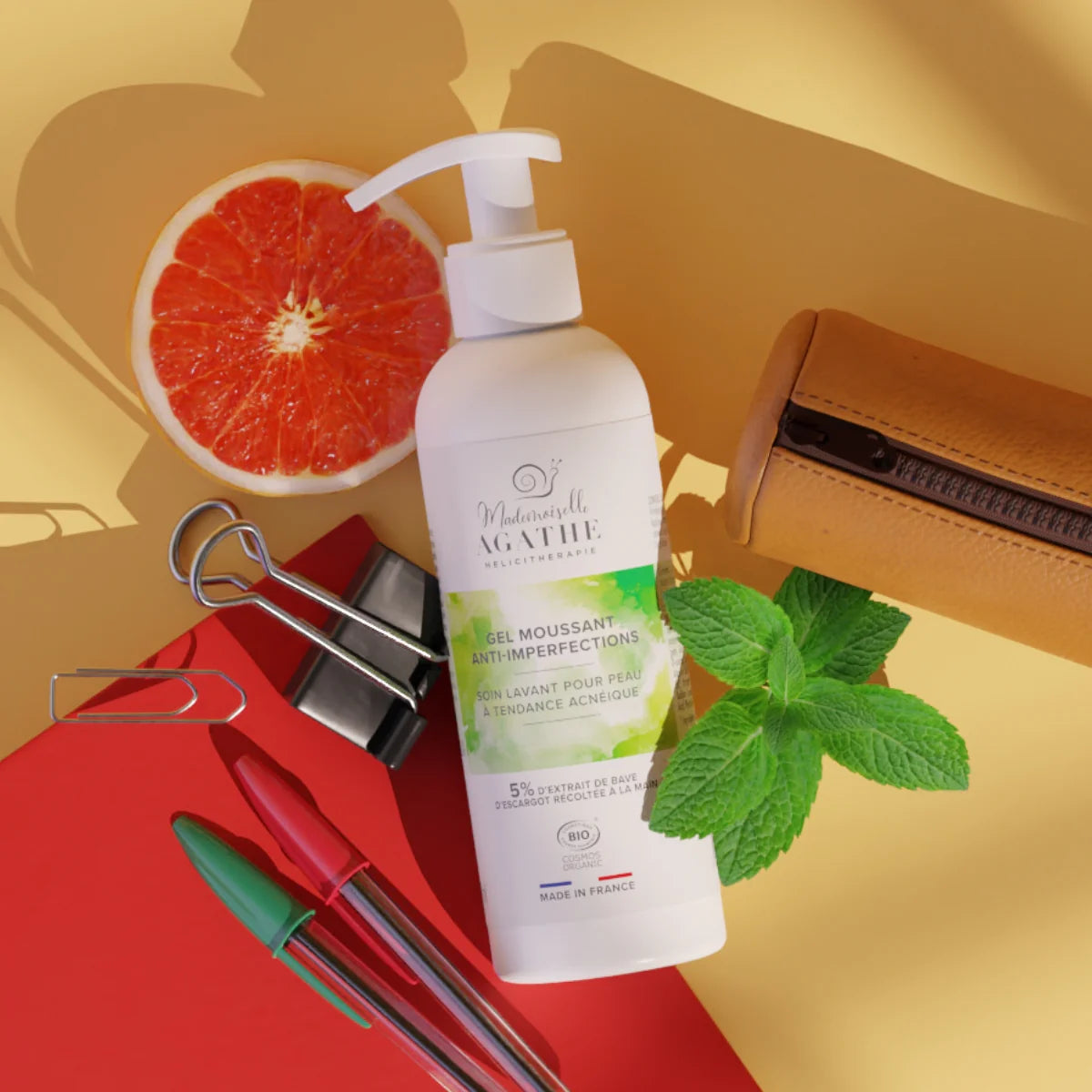 Gel Moussant Certifié Bio - Lavant & Purifiant | Mademoiselle Agathe