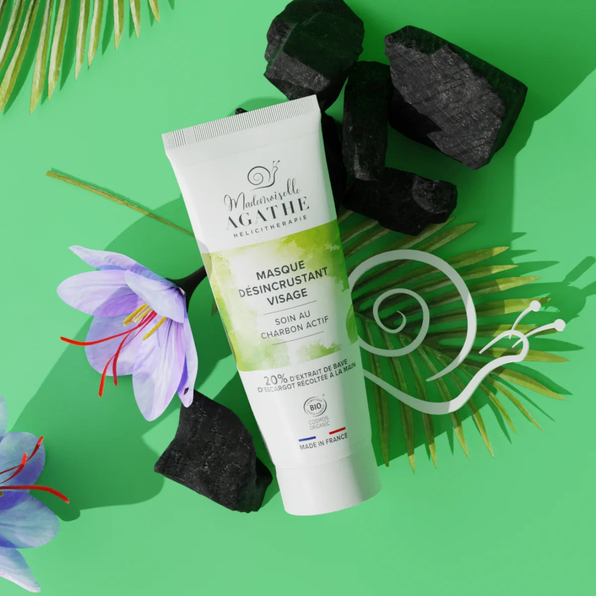 Masque au Charbon Actif Certifié Bio - Désincrustant & Purifiant | Mademoiselle Agathe