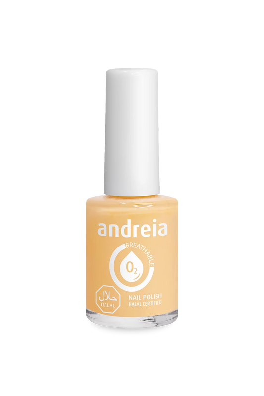 Halal Breathable Nail Polish B2 Jaune Crème - 10,5ml - Andreia Professional