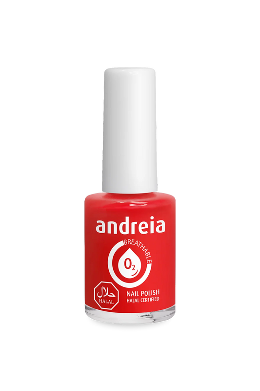 Halal Breathable Nail Polish B15 Rouge-orange - 10,5ml - Andreia Professional