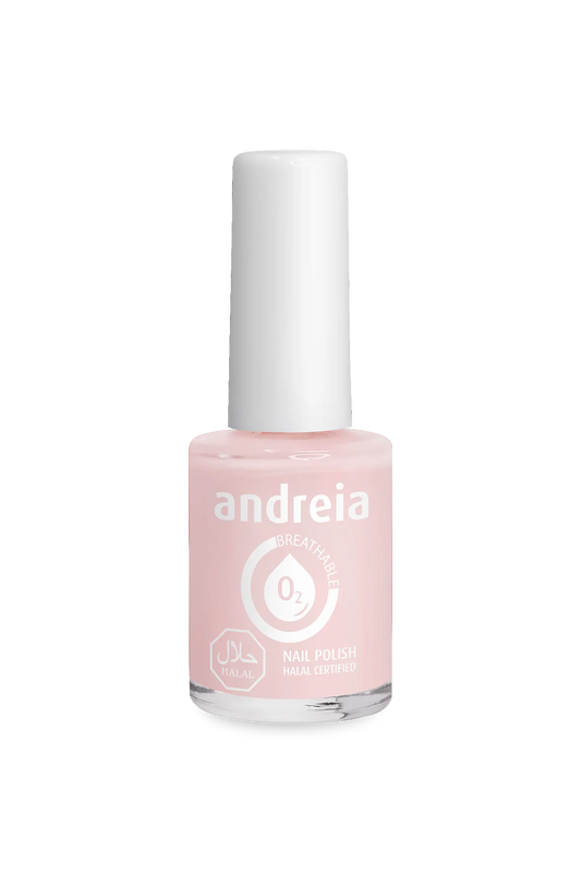 Halal Breathable Nail Polish B19 Rose clair - 10,5ml - Andreia Professional