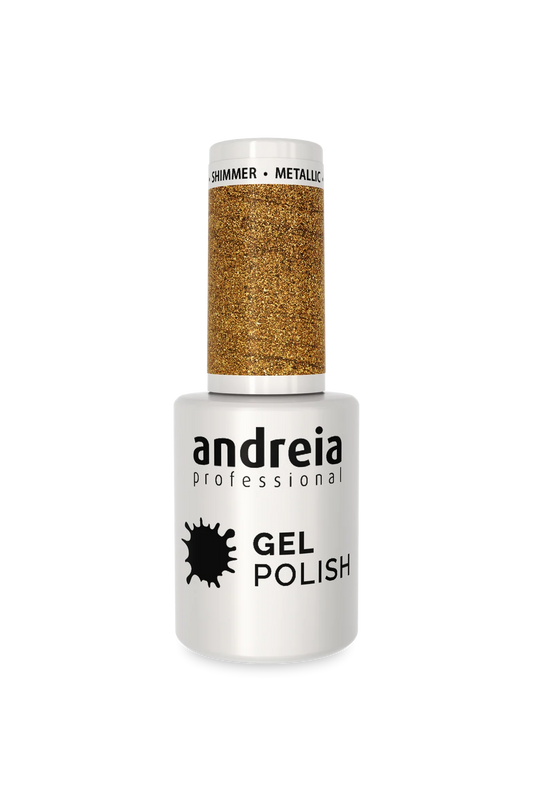 Gel Semipermanente para Unhas 281 Glitter Dourado - 10,5ml - Andreia Professional