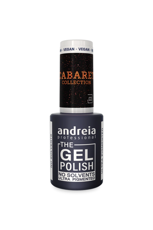 Esmalte em Gel - Gel CC3 Preto com Brilho Sem Solvente - 10,5ml - Andreia Professional