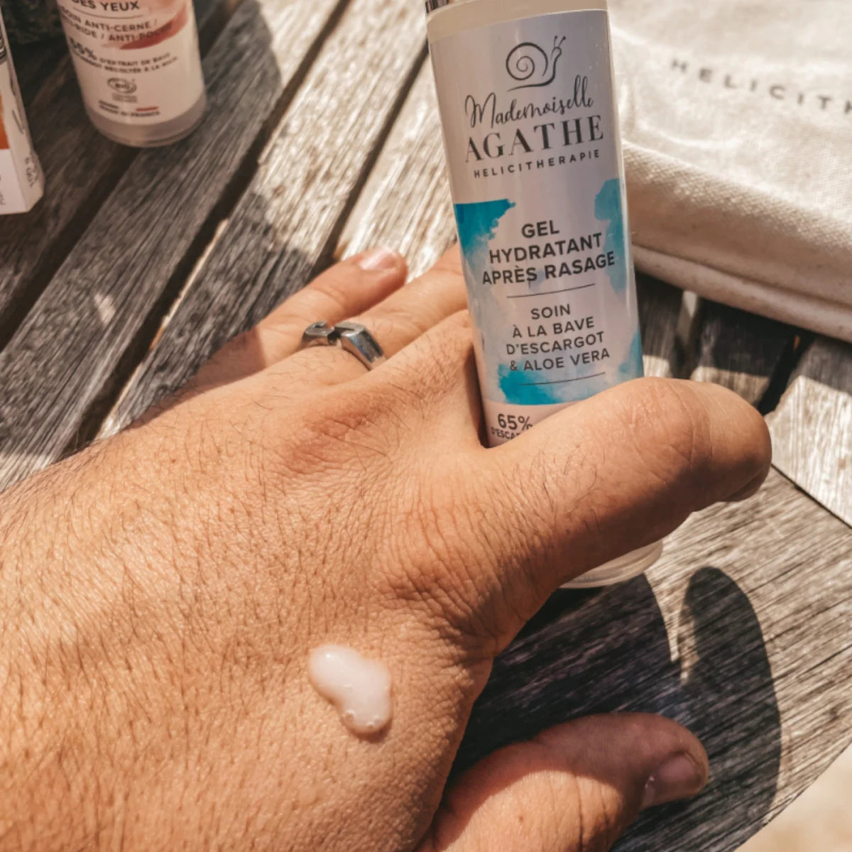 Gel apres-rasage à la bave d'escargot bio - hydratant & apaisant - Mademoiselle Agathe