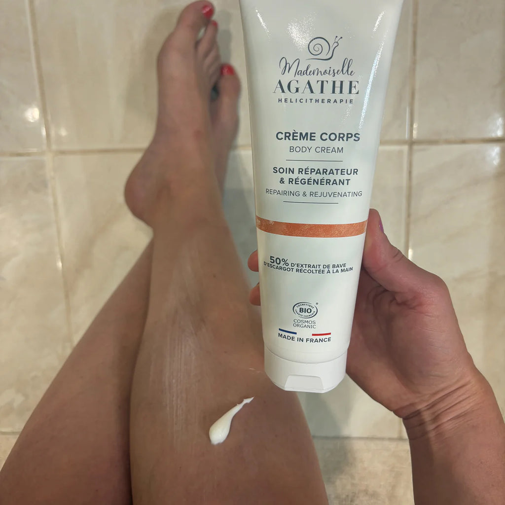 Crème corps à la bave d'escargot bio - réparatrice & régénérante - Mademoiselle Agathe
