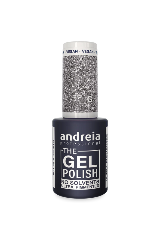 The Gel Polish - Solvent Free Gel G38 Glitter Argenté - 10,5ml - Andreia Professional