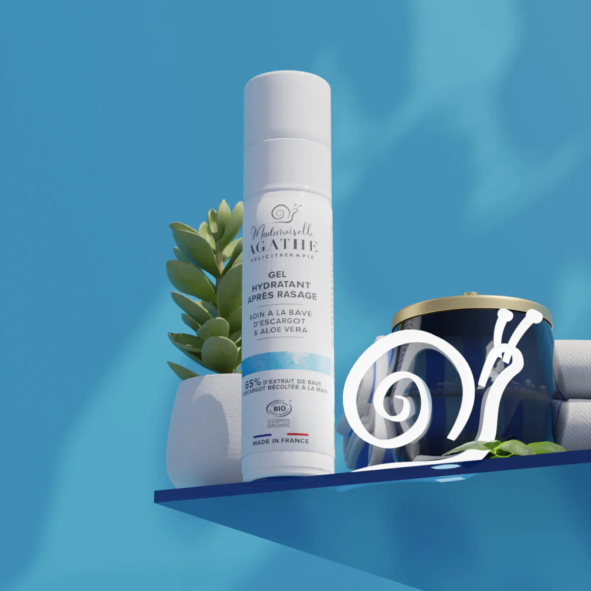 Gel apres-rasage à la bave d'escargot bio - hydratant & apaisant - Mademoiselle Agathe