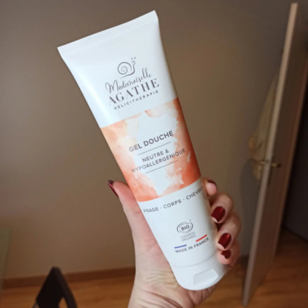 Gel douche à la bave d'escargot bio - pour toute la famille - Mademoiselle Agathe