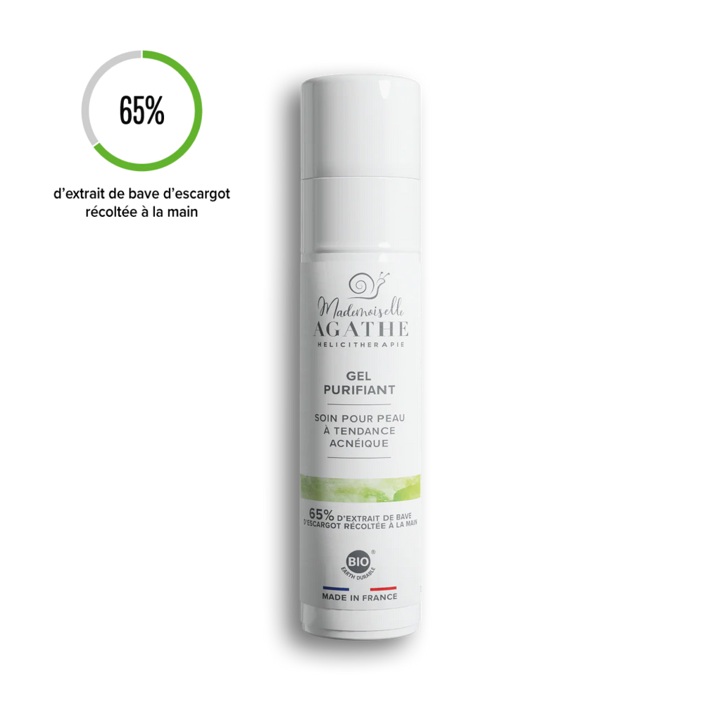 Gel purifiant à bave d'escargot - soin purifiant & anti-boutons - Mademoiselle Agathe