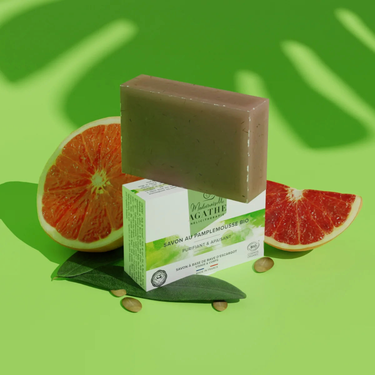 Savon Pamplemousse Bio - Purifiant & Apaisant | Mademoiselle Agathe