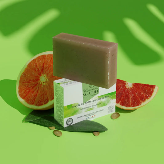 Savon Pamplemousse Bio - Purifiant & Apaisant | Mademoiselle Agathe