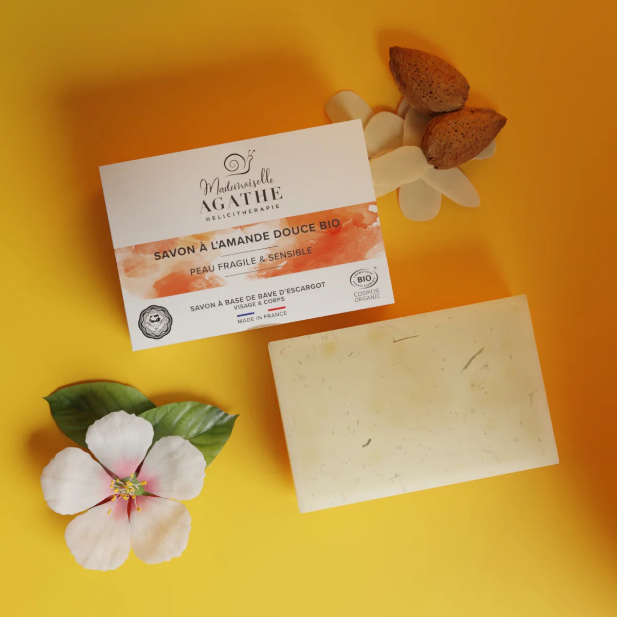 Savon Amande Bio - Protecteur & Hydratant | Mademoiselle Agathe