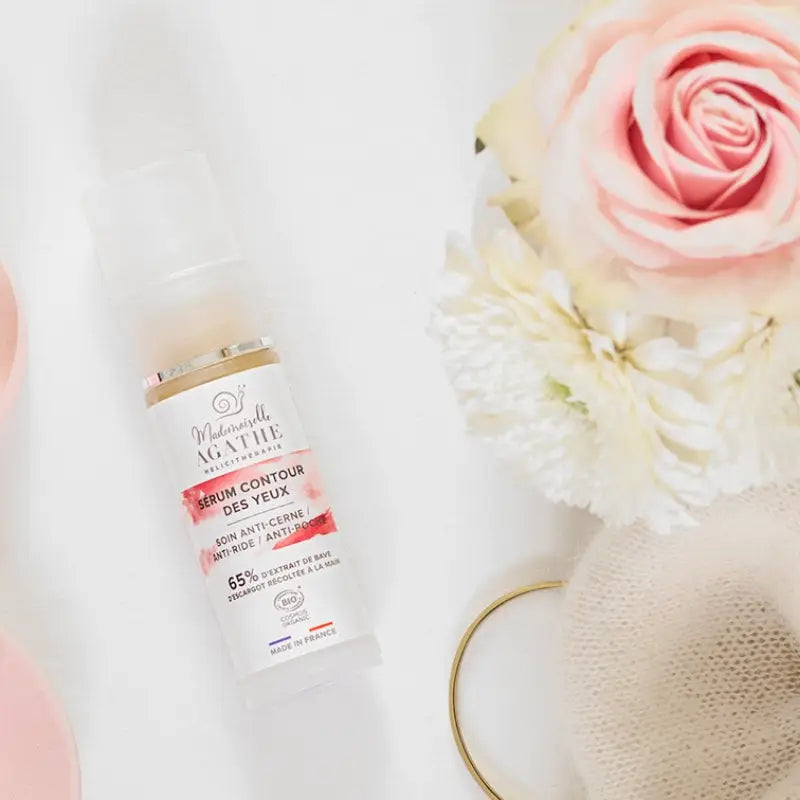 Serum yeux à la bave d'escargot certifié bio - anti-cerne, anti-ride - Mademoiselle Agathe