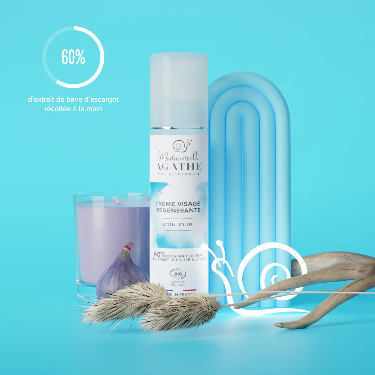 Creme Diurno Orgânico Certificado - Hidratante e Regenerador | Mademoiselle Agathe
