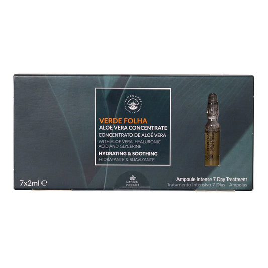 Ampolas Aloe Vera Green Therapy 'Verde Folha' – 7x2ml - Aloegarve