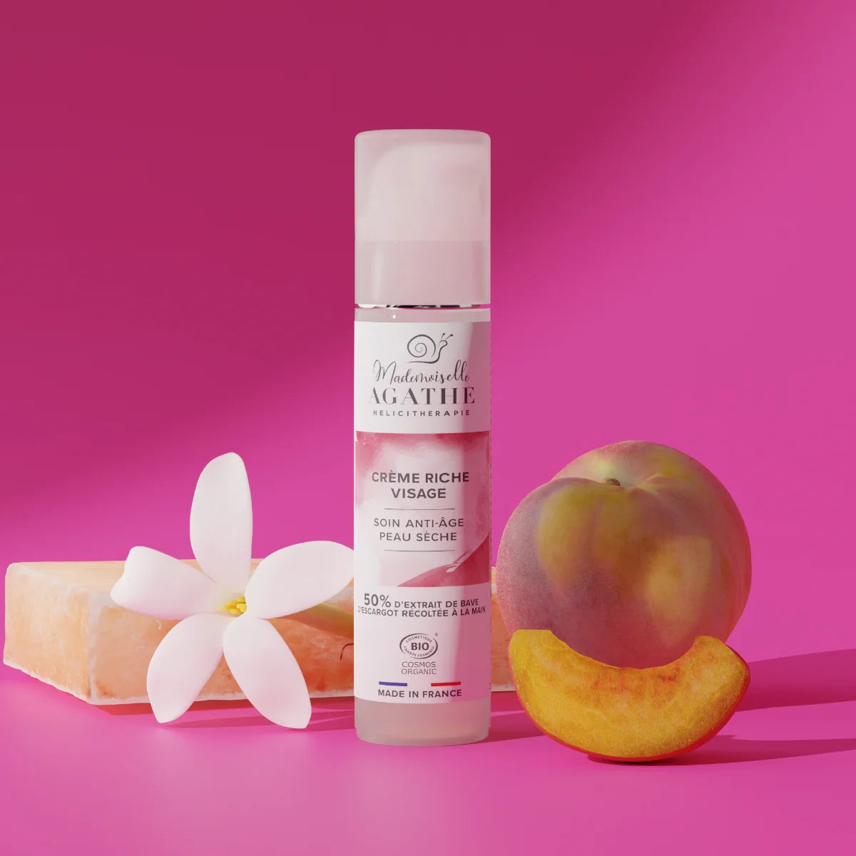 Creme Rico Orgânico Certificado - Pele Seca Antienvelhecimento | Mademoiselle Agathe
