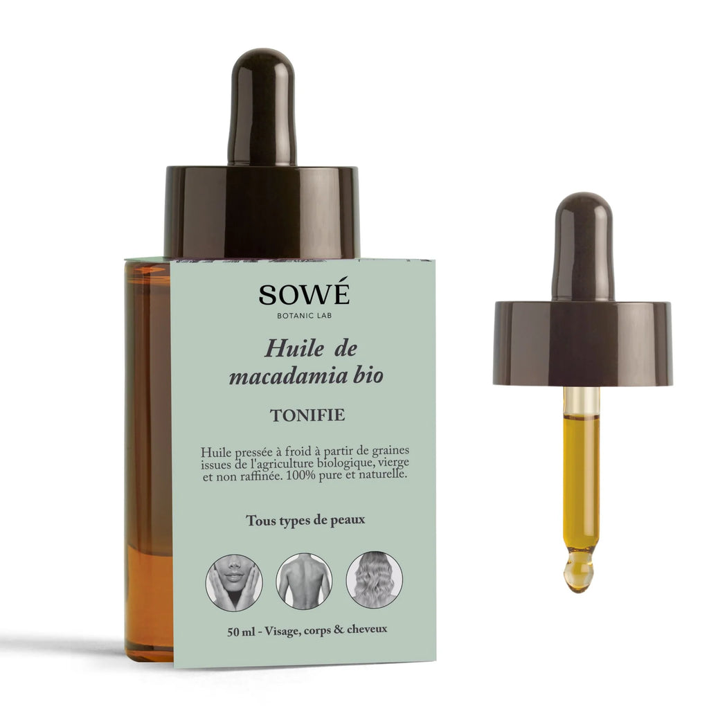 Huile de macadamia BIO 50 ml - SOWÉ Botanic Lab