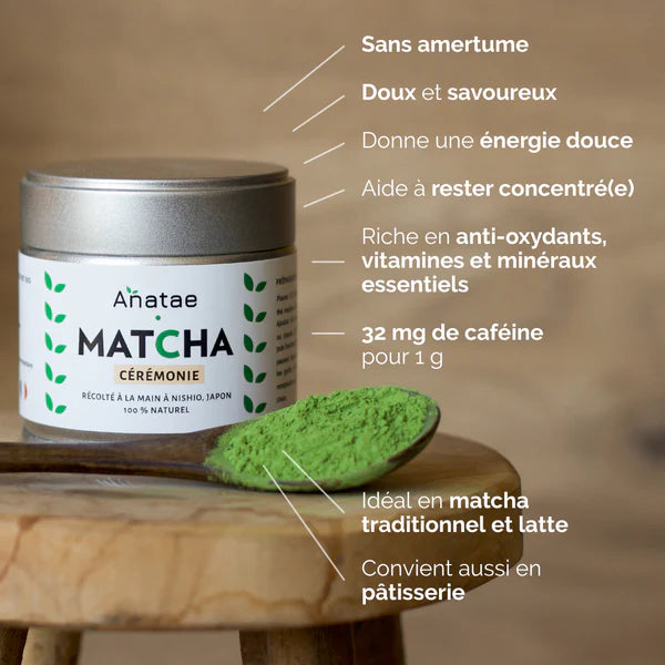Thé matcha cérémonie BIO 80g - Anatae