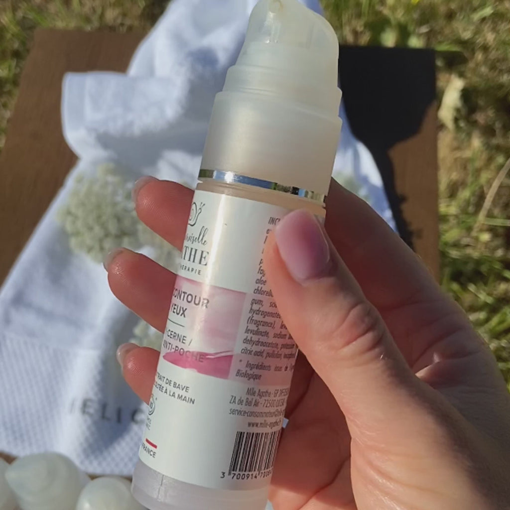 Serum yeux à la bave d'escargot certifié bio - anti-cerne, anti-ride - Mademoiselle Agathe