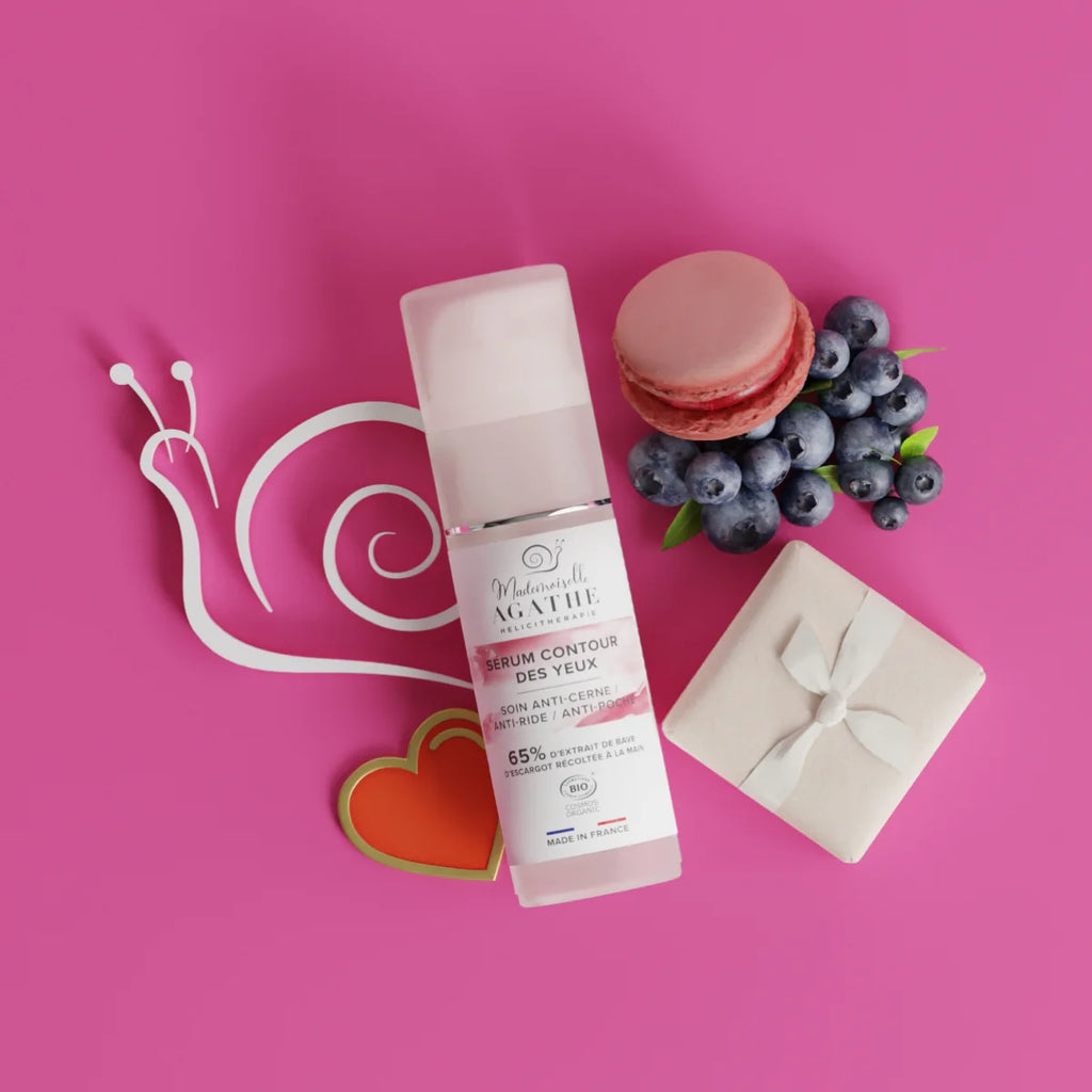 Serum yeux à la bave d'escargot certifié bio - anti-cerne, anti-ride - Mademoiselle Agathe